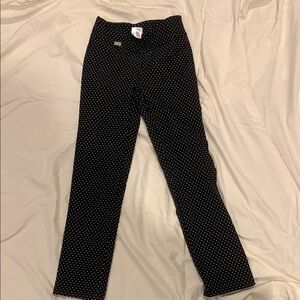 LISETTE Black and White Leggings with Polka Dot Pattern